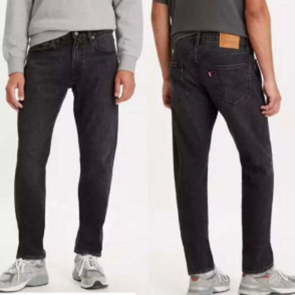Levi's Other - Levi's Jeans Men 29x28 Black Cotton Stretch Denim Classic 502 Taper Jeans
